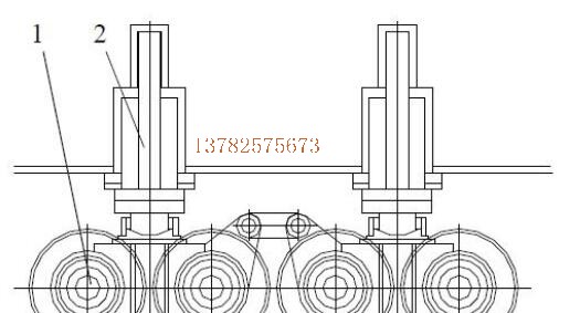 運(yùn)行機(jī)構(gòu)液壓缸支承系統(tǒng)方案圖